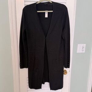 Talbots Black Open Front Cardigan/blazer